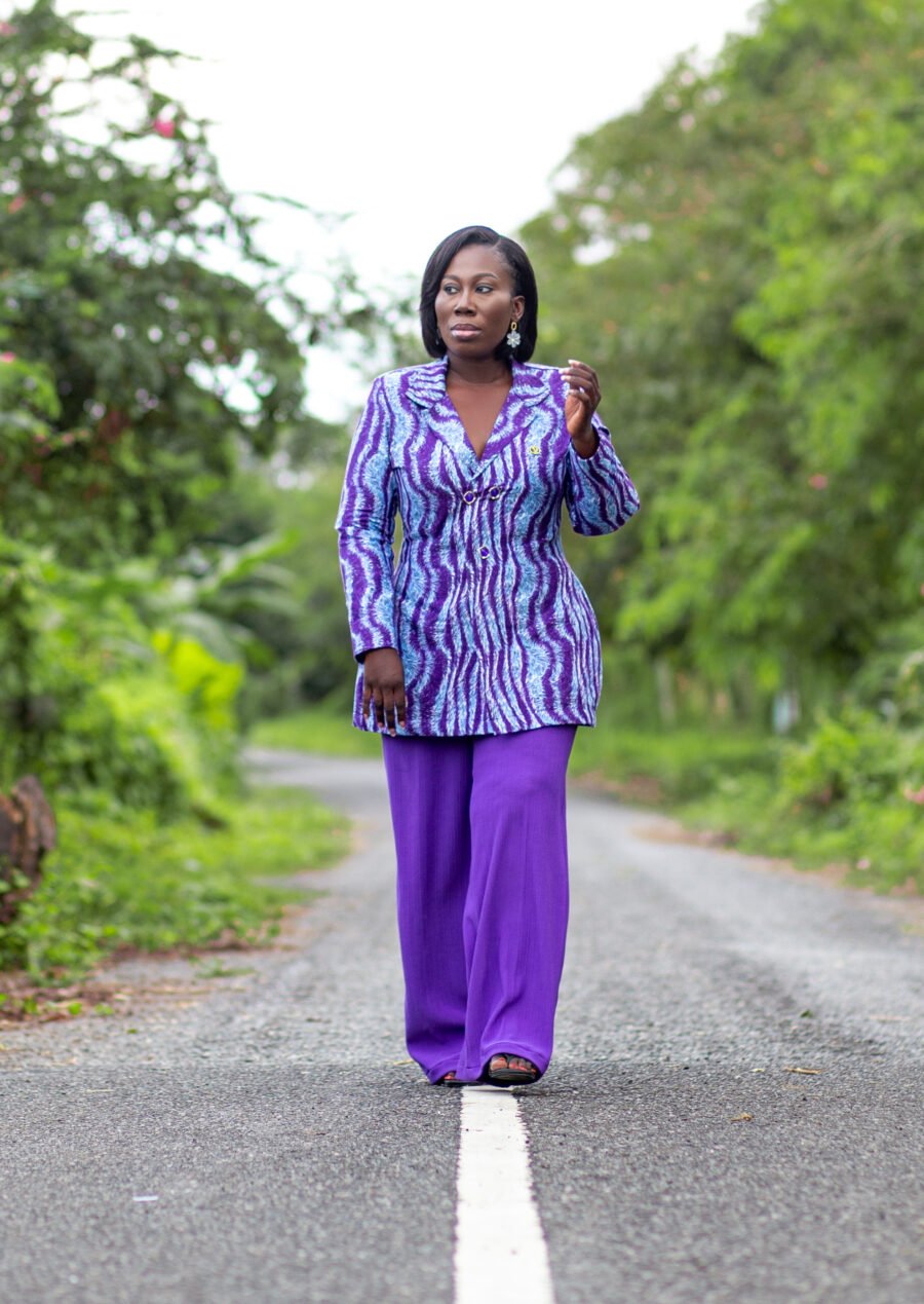 WAX PRINT BLAZER WITH PALAZZO PANTS - Image 3